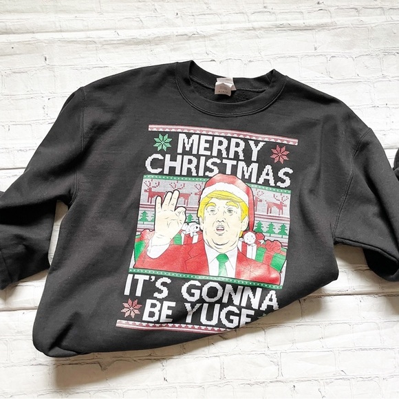 Gildan Other - Gildan Black Ugly Donald Trump Christmas Crewneck Sweater
